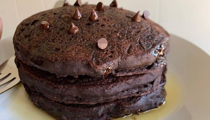 Chocolate Oatmeal Dairy-Free Pancakes