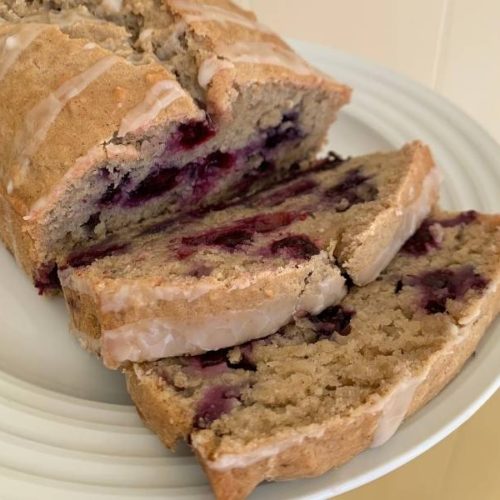 vegan blueberry oatmeal bread