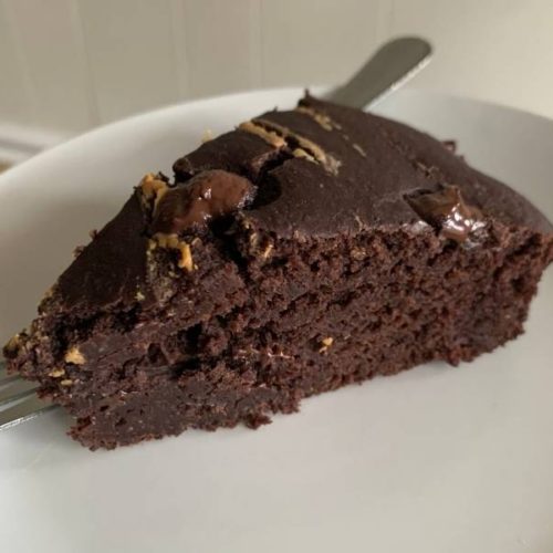 vegan chocolate peanut butter cake