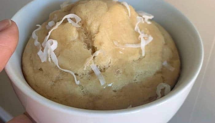 Perfect Vegan Lemon Coconut Mug Cake