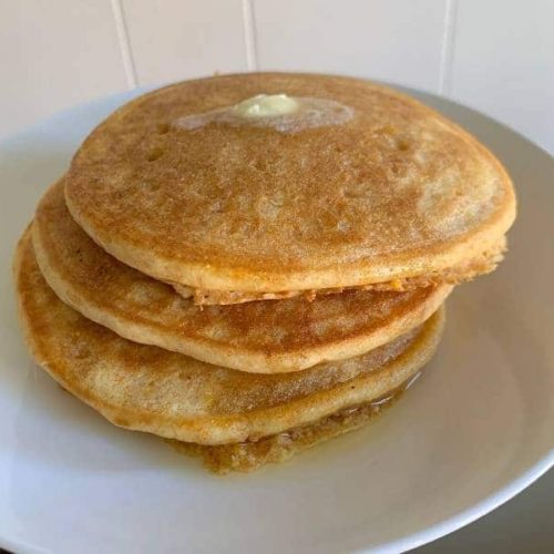 easy vegan buttermilk cornbread pancakes