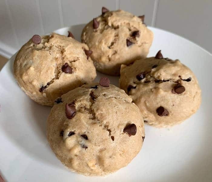 peanut butter oatmeal and chocolate chip muffins
