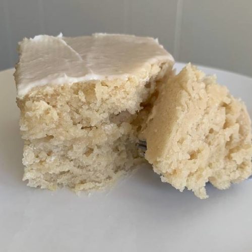 super moist vegan vanilla almond cake