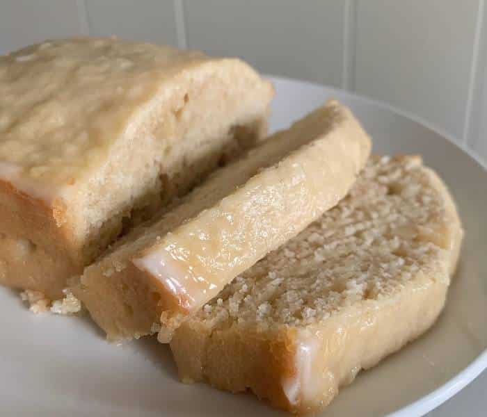 homemade vegan lemon loaf cake