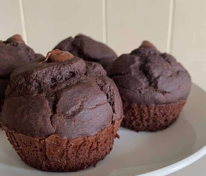chocolate oat muffins