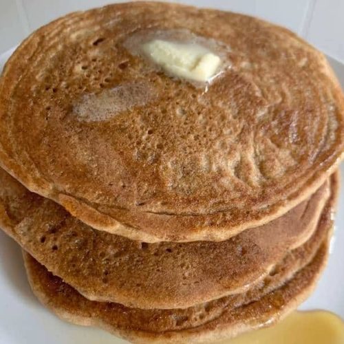 fluffy einkorn whole-wheat pancakes