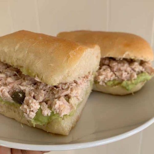 super quick and tasty tuna avocado sandwich