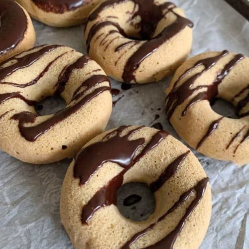 chocolate glazed oat flour donuts