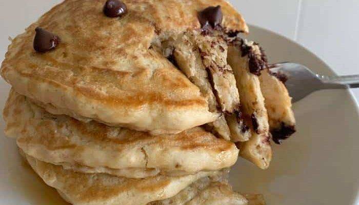 One-Bowl Chocolate Chip Oatmeal Pancakes