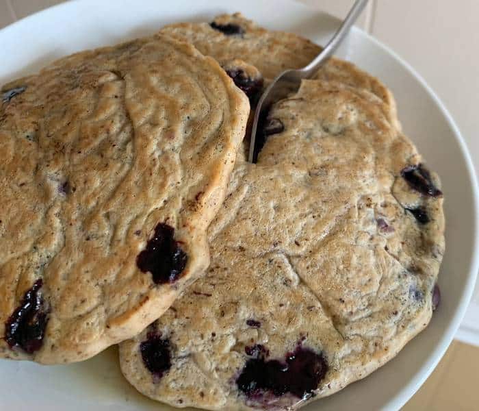 homemade blueberry oatmeal pancakes