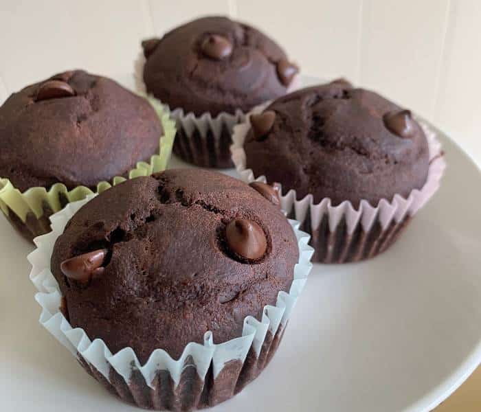 Vegan Double Chocolate Muffins