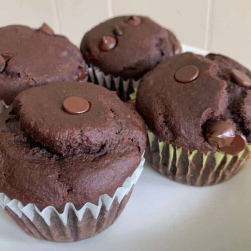 oat flour chocolate muffins
