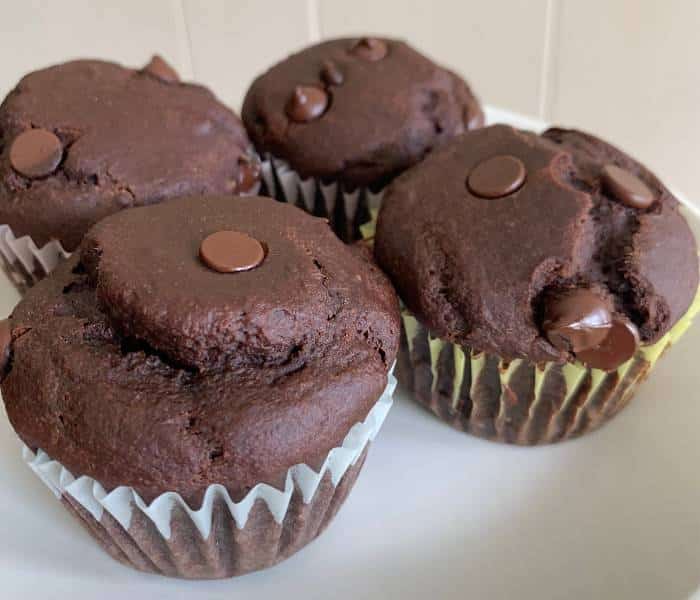 Oat Flour Chocolate Muffins