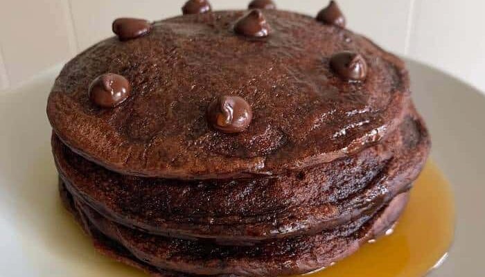 Super Scrumptious Chocolate Protein Pancakes
